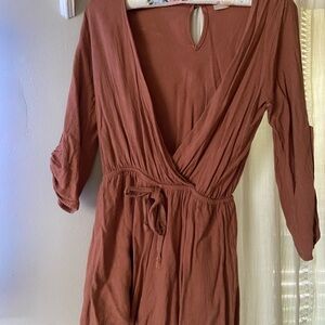Rust Brown Romper